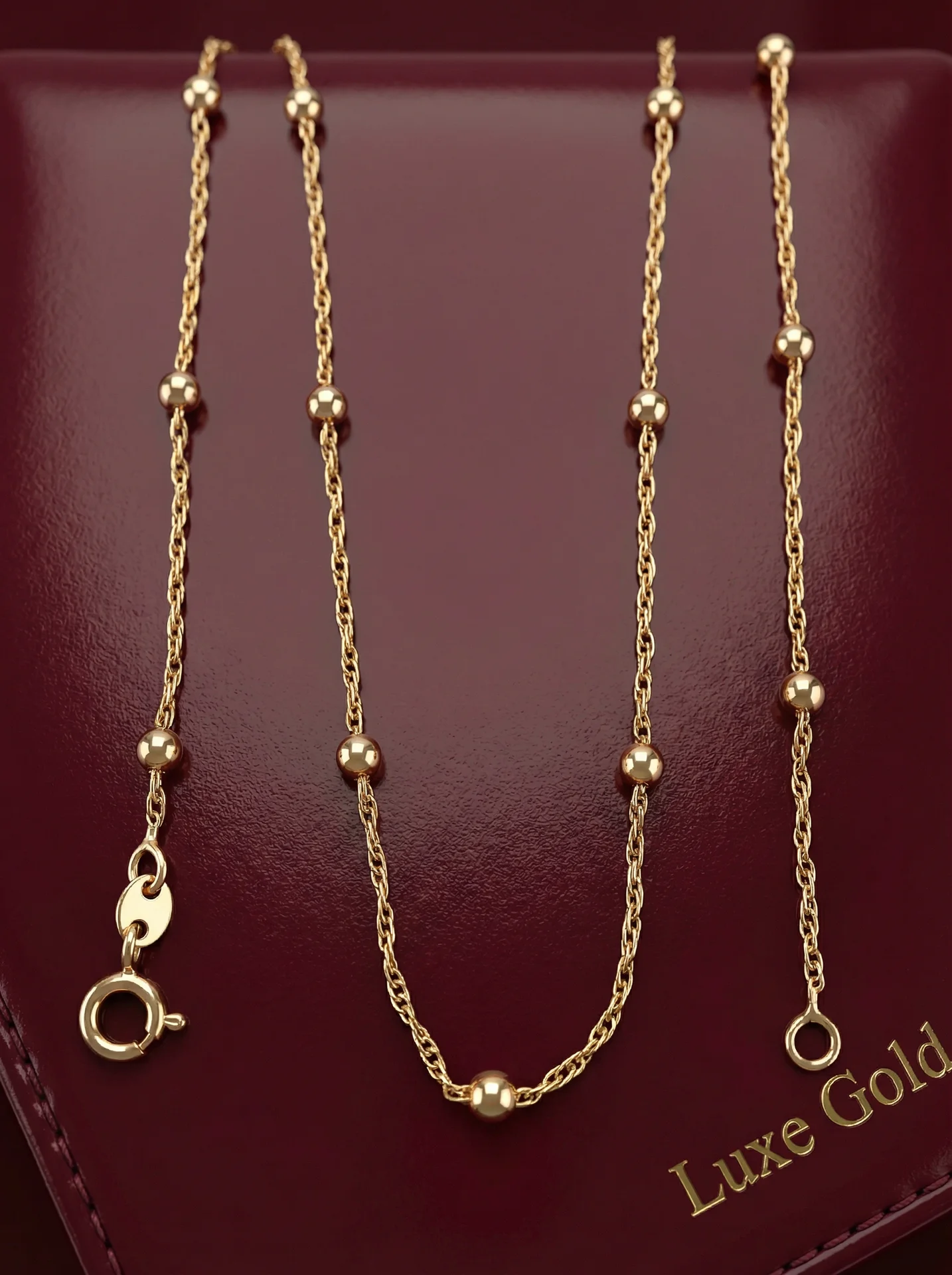 Цепочка Позолоченная Sphere Luxe Gold ок.50см - изображение 1