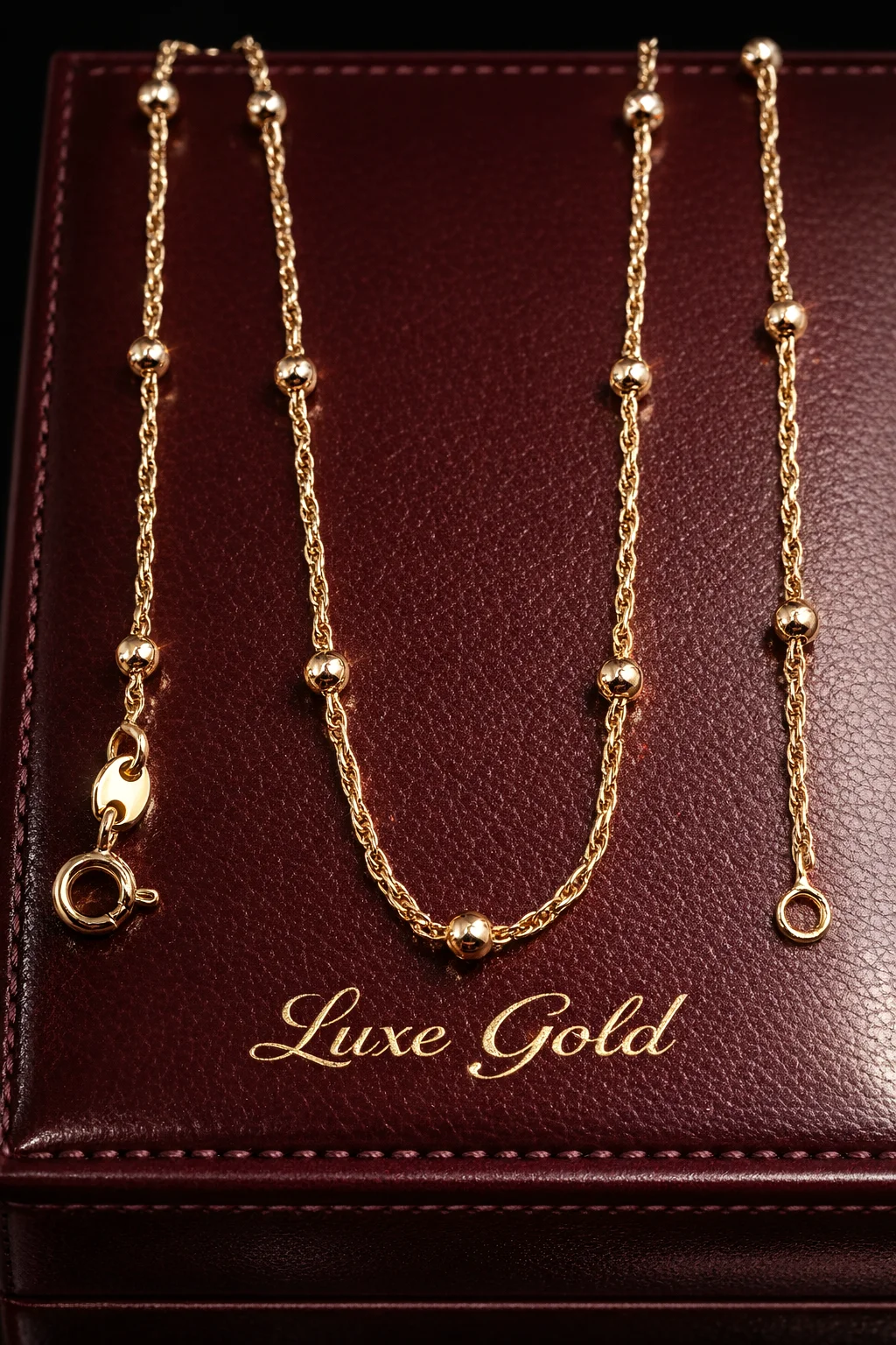 Цепочка Позолоченная Sphere Luxe Gold ок.50см - миниатюра 4