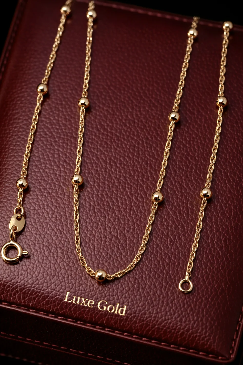 Цепочка Позолоченная Sphere Luxe Gold ок.50см - миниатюра 6