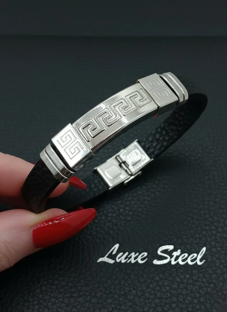 Мужской браслет Asset Silver Versace Style - миниатюра 3