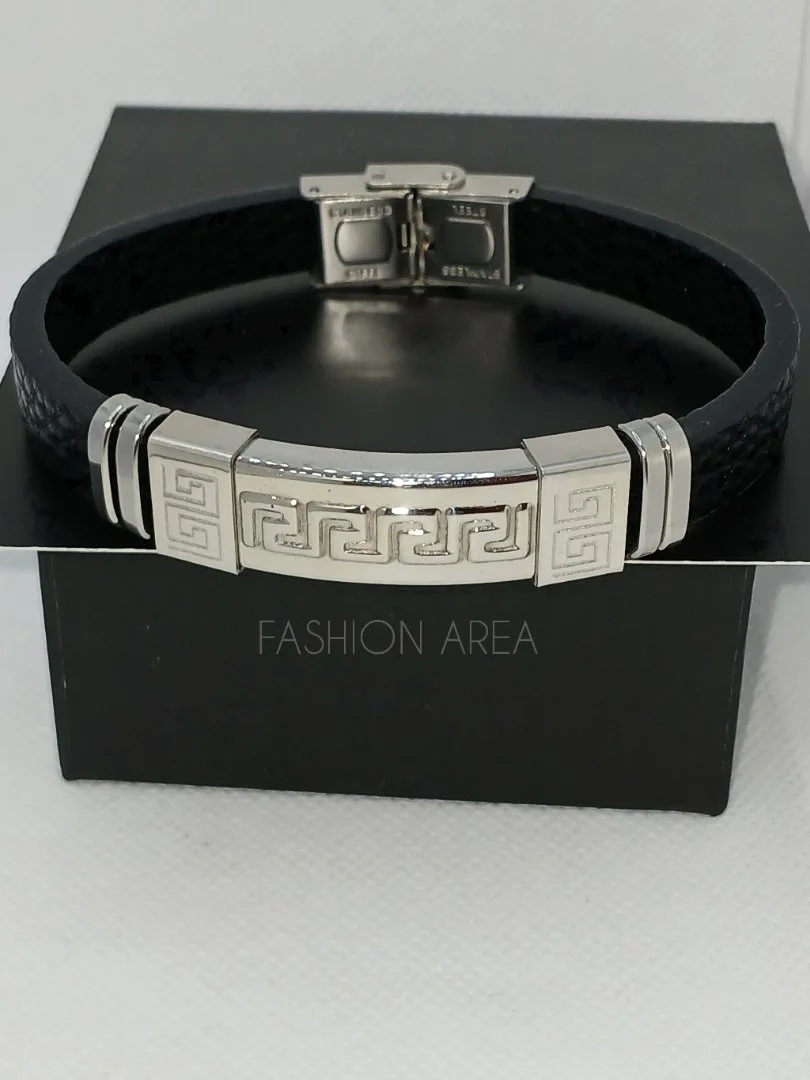 Мужской браслет Asset Silver Versace Style - миниатюра 4
