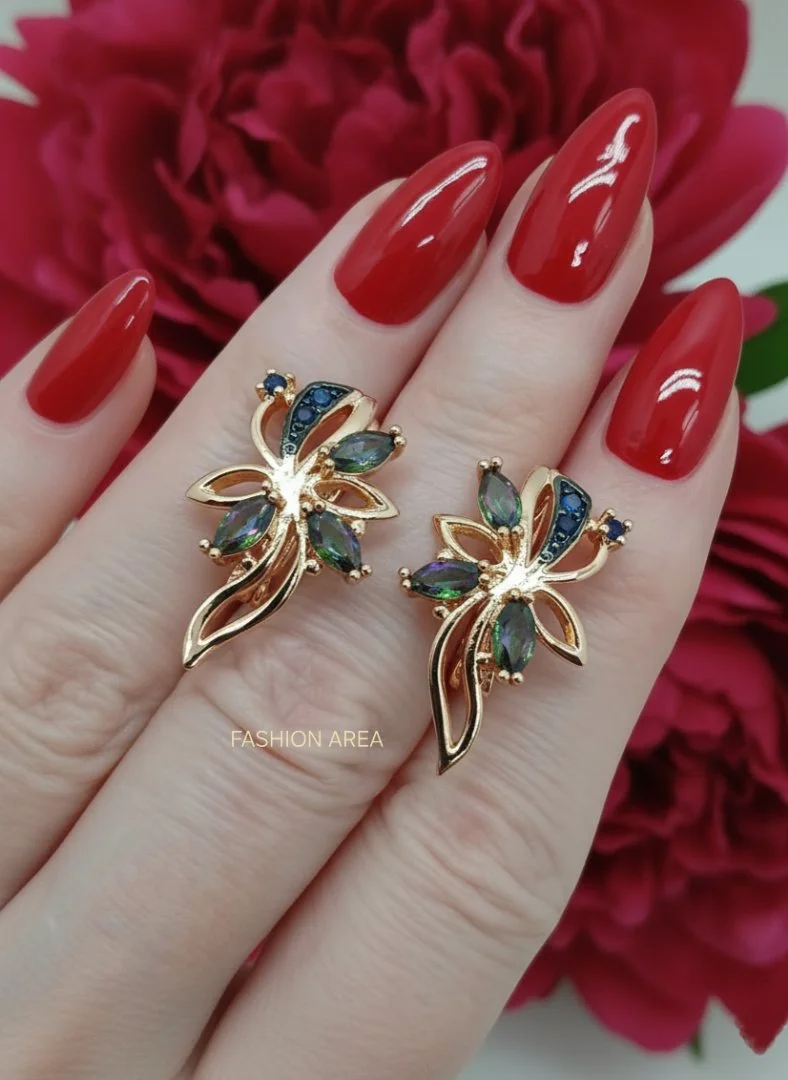 Серьги Орхидея Мистик Gold - изображение 1