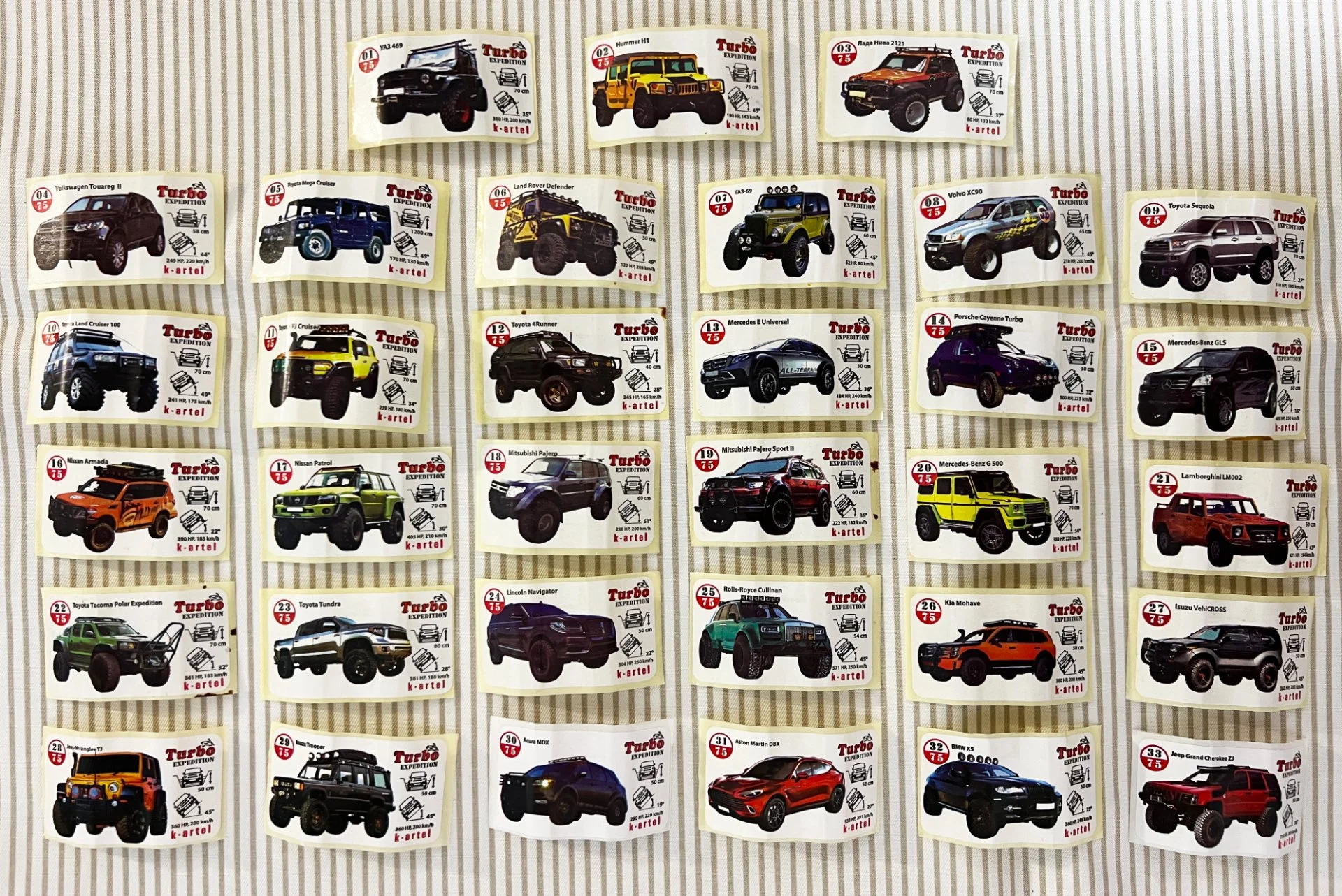 Вкладыши Turbo Expedition, наклейки, полная серия - миниатюра 3