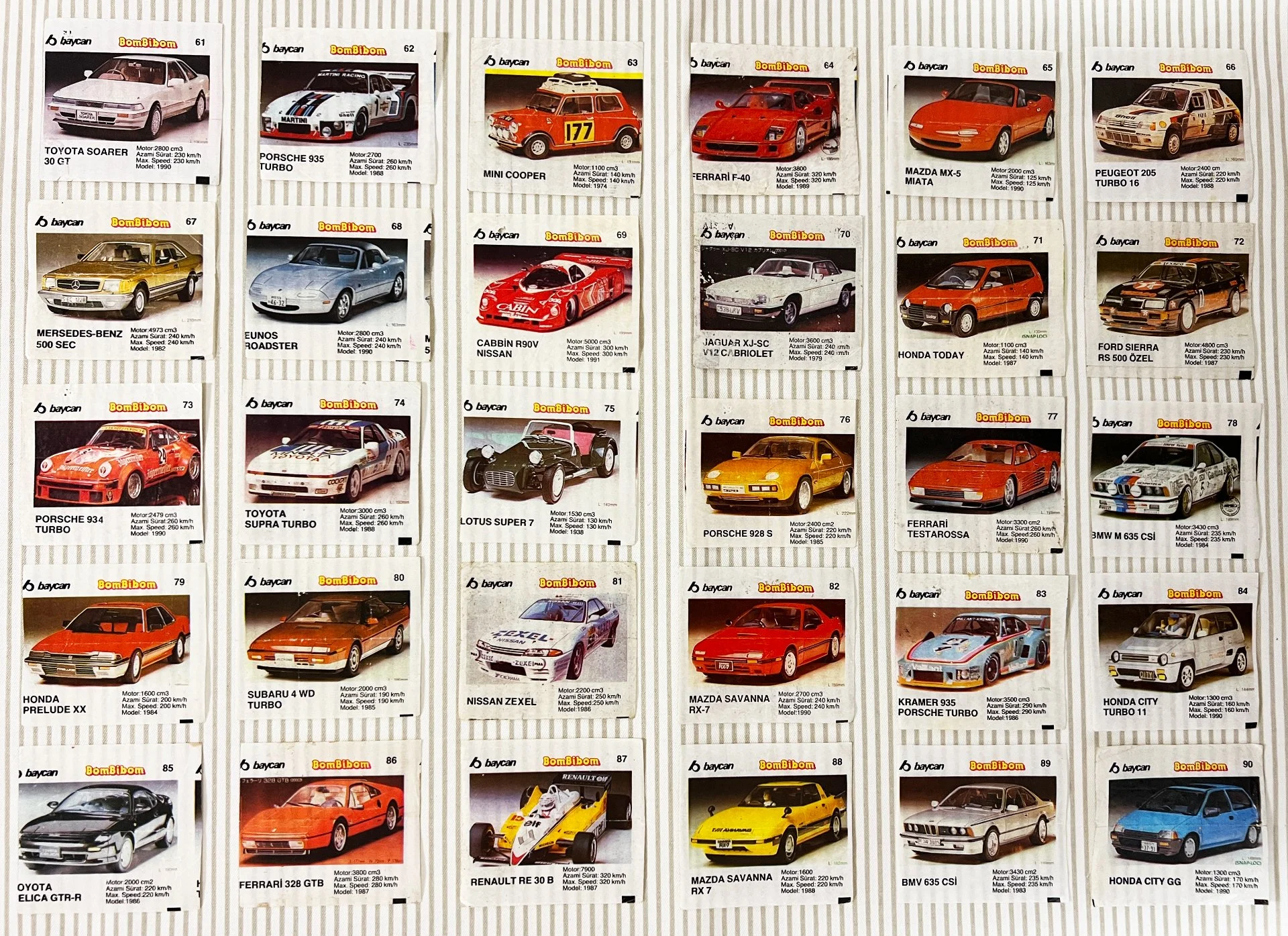 Bombibom 1-90 полная 2 серия, вкладыши от жвачки - миниатюра 5