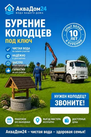 Колодцы бурение машиной