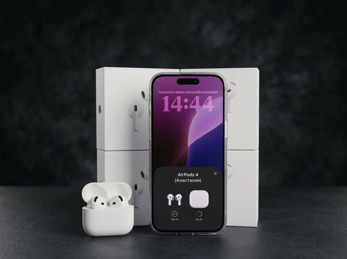 AirPods 4 "Шумоподавление + чехол" - миниатюра 2