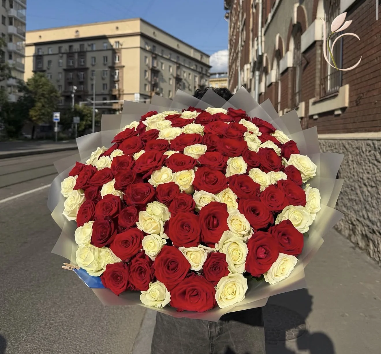 101 роза 60см - миниатюра 2