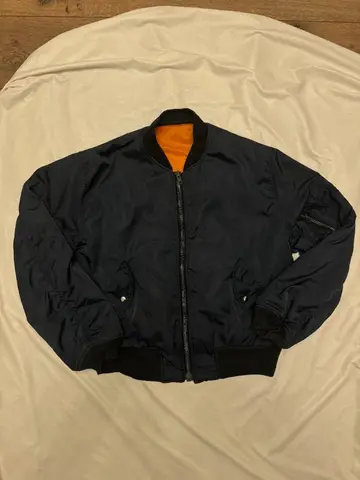 Бомбер Alpha Industries MA-1 синий / оранжевый
