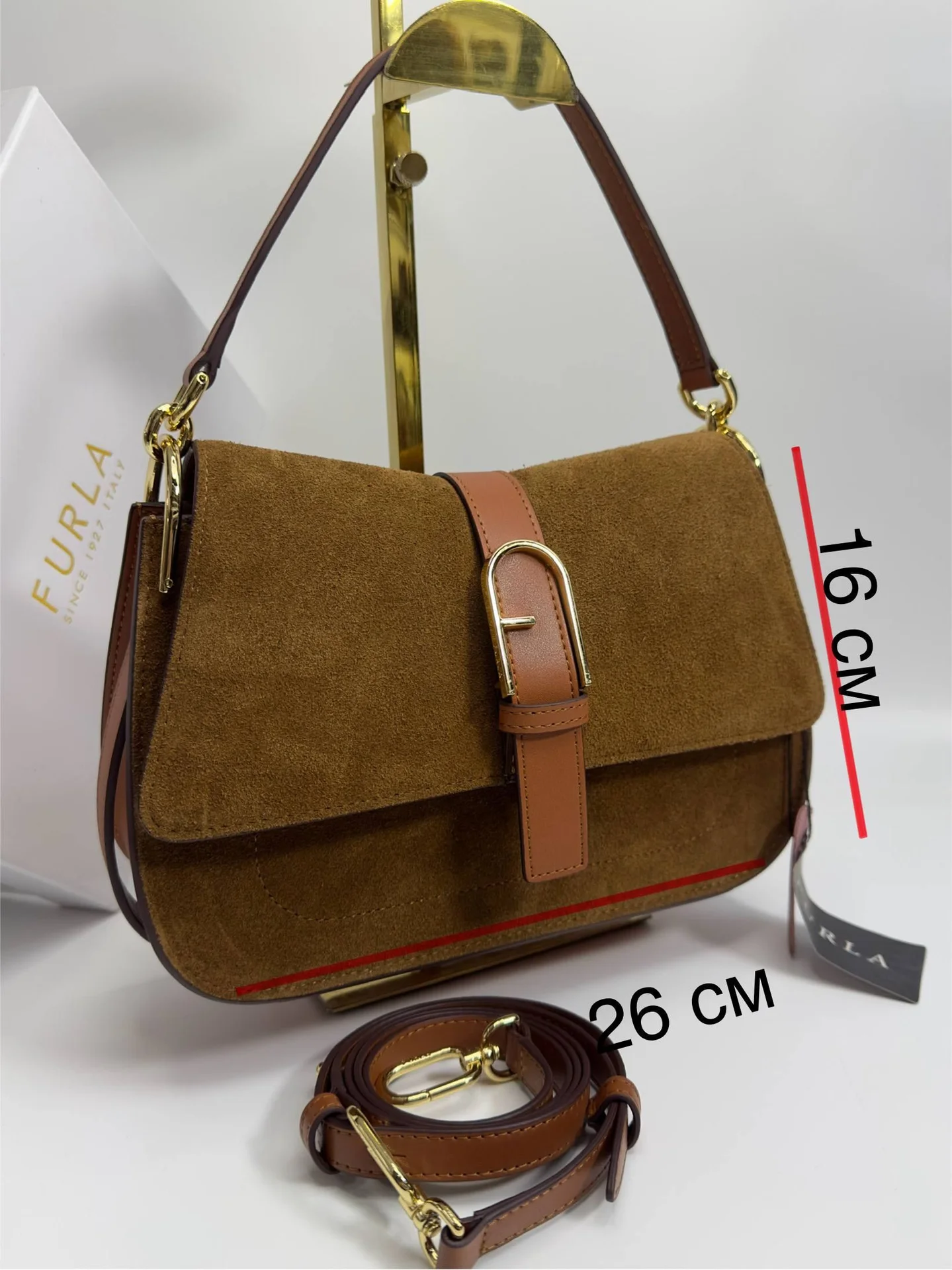 Женская сумка Furla Flow из натуральной кожи и зам - миниатюра 3