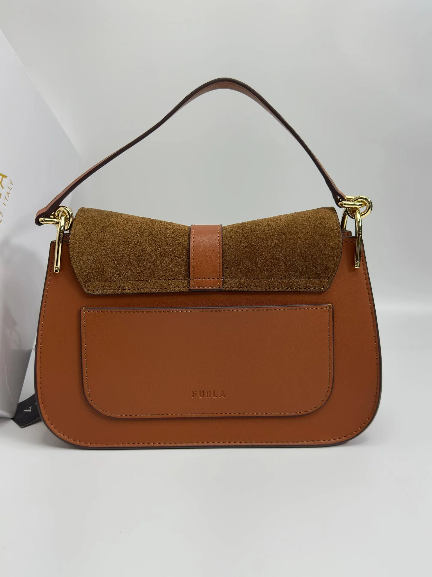 Женская сумка Furla Flow из натуральной кожи и зам - миниатюра 11