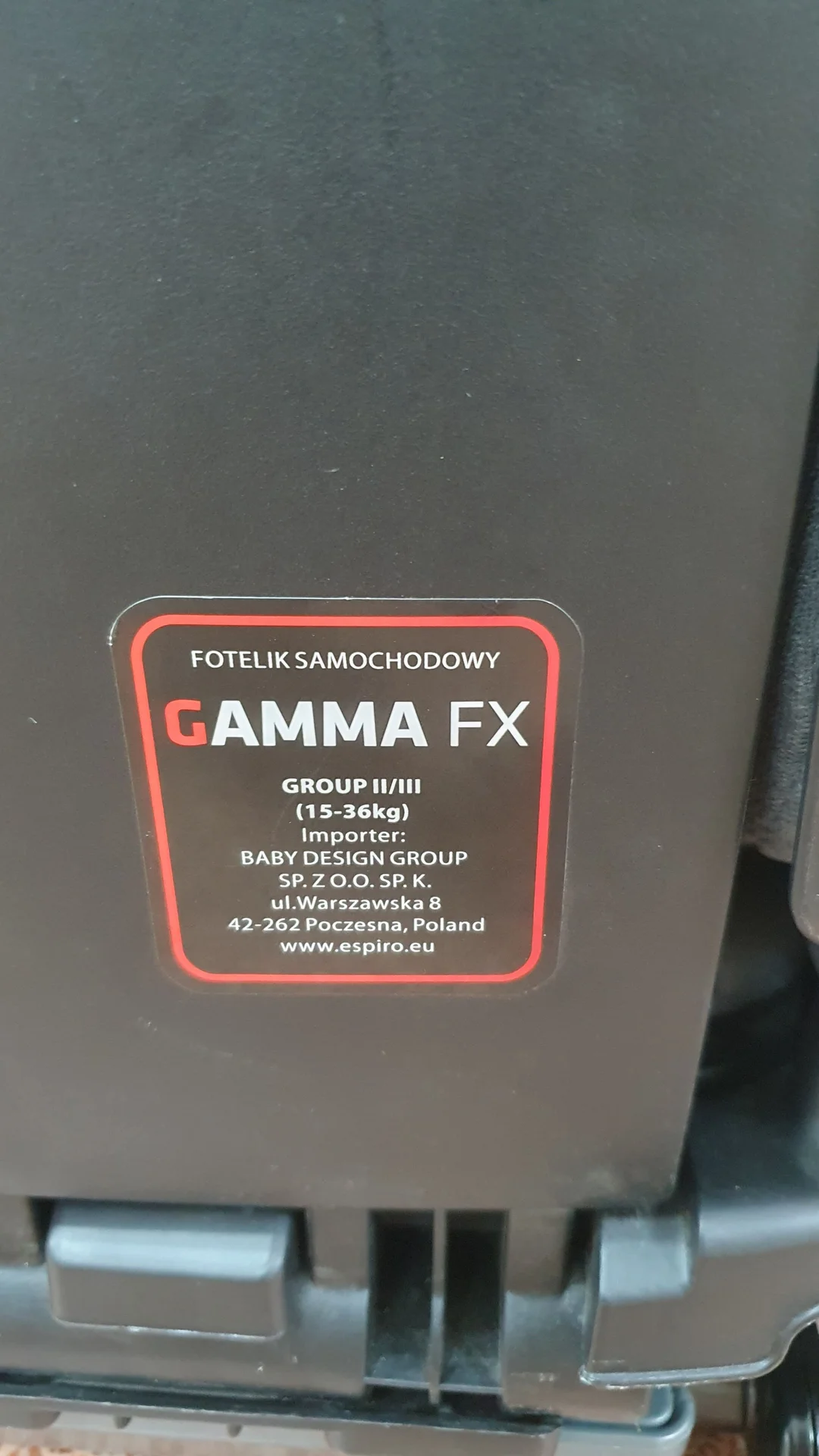 Детское автокресло Espiro Gamma FX (15–36 кг) - миниатюра 6