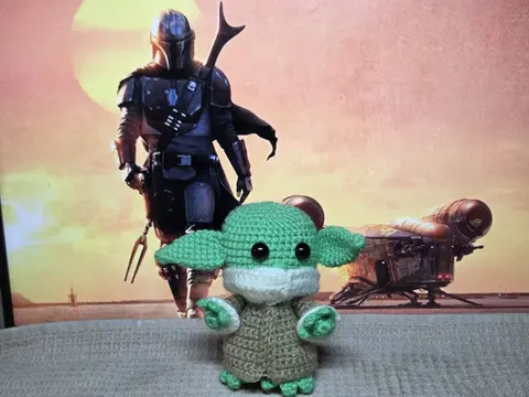 Вязаная игрушка Грогу (бейби йода)