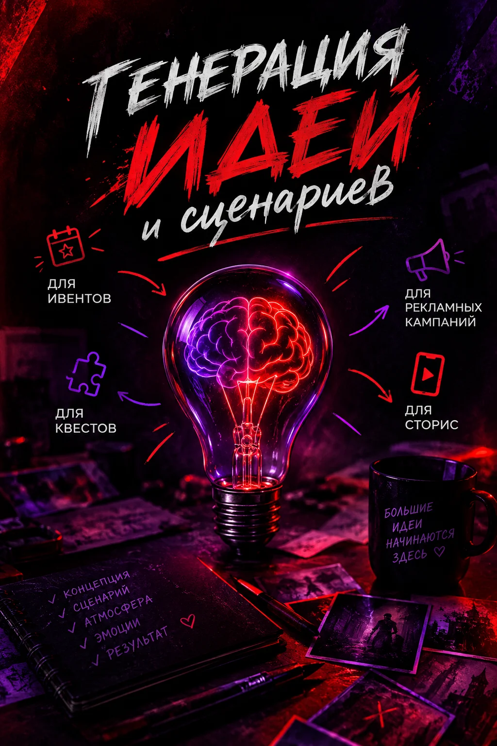Генерация идей и сценариев. ивенты, квесты,сторис - изображение 1