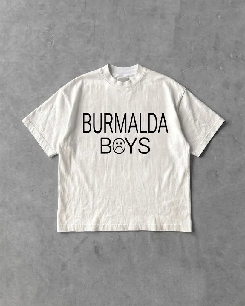 футболка BURMALDA BOYZ y2k белая - миниатюра 2