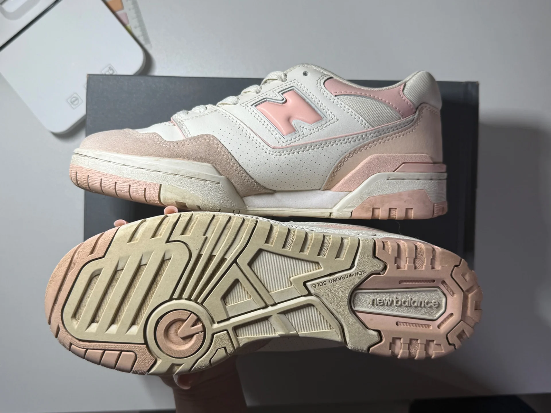 Кроссовки New Balance 550 розовые - миниатюра 4