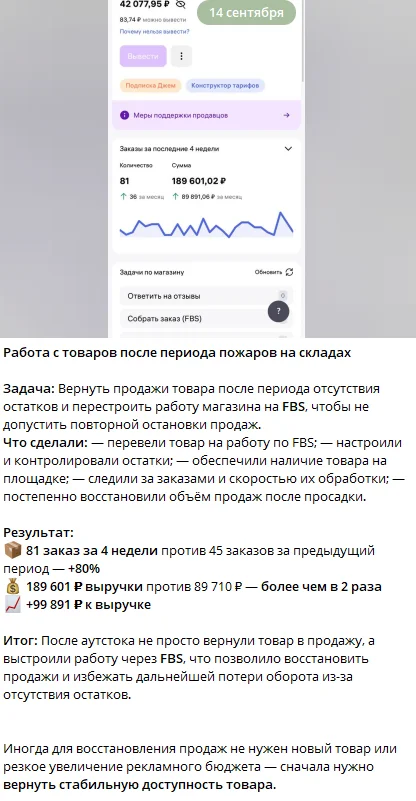 Менеджер маркетплейсов WB|OZON|Yandex на результат - миниатюра 6