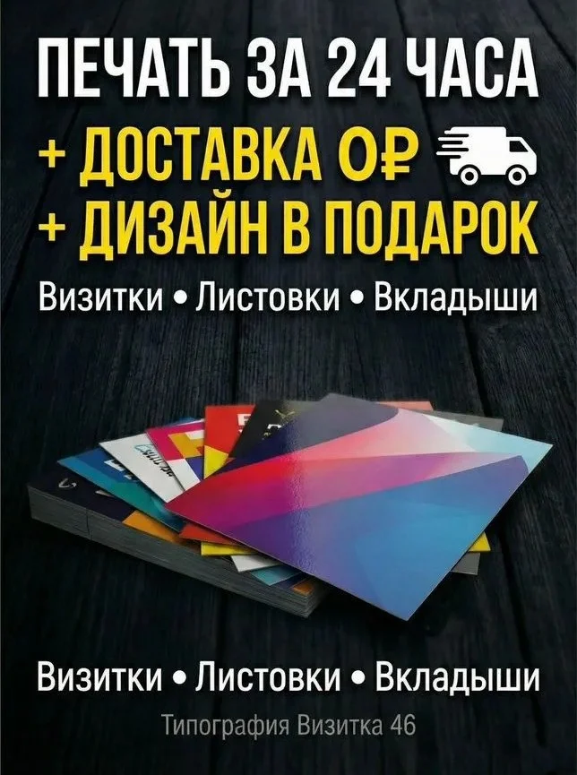 Печать визиток, листовок, флаеров. Доставка - миниатюра 4
