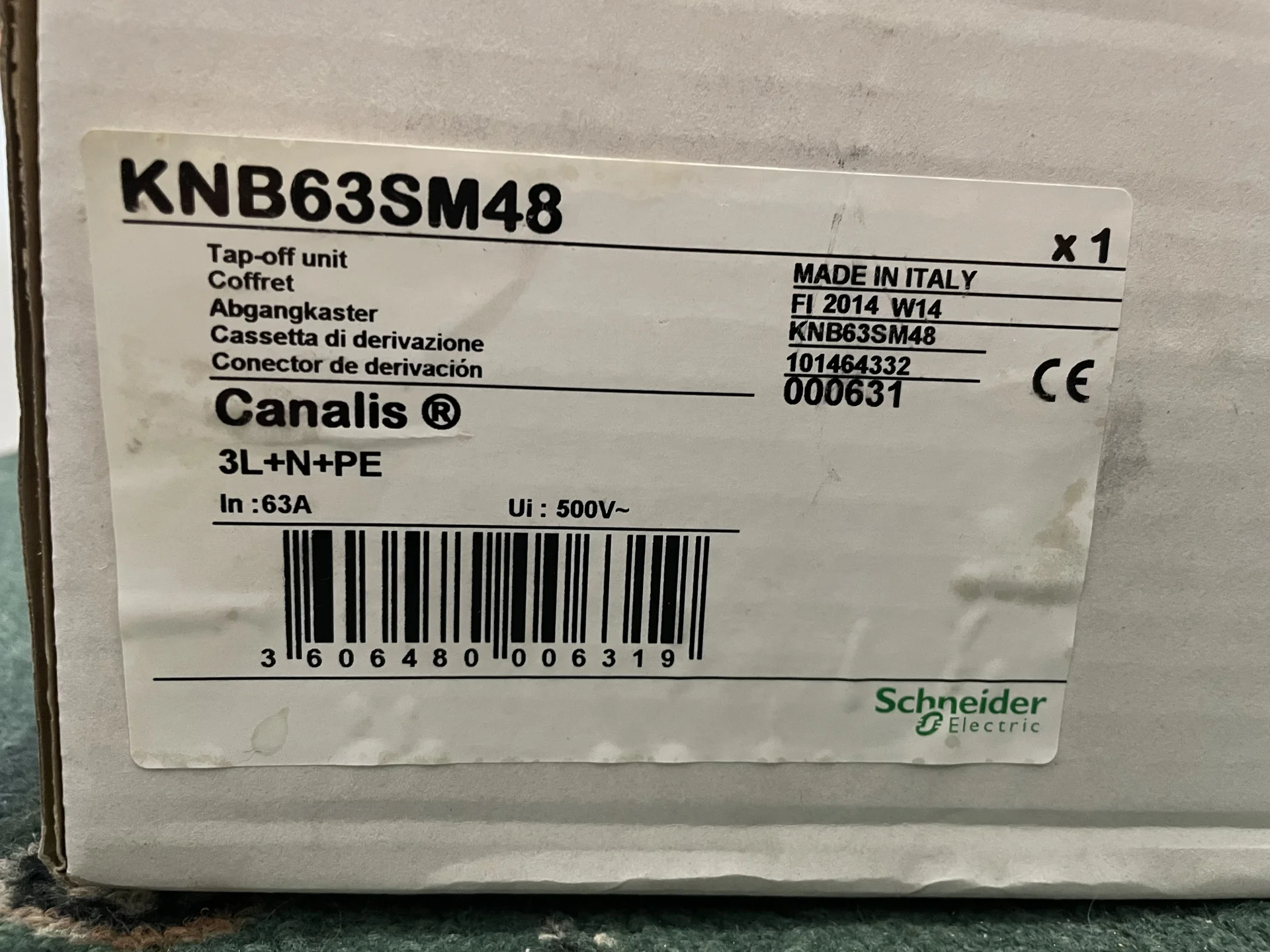 Schneider Electric Canalis KNB63SM48 - миниатюра 2