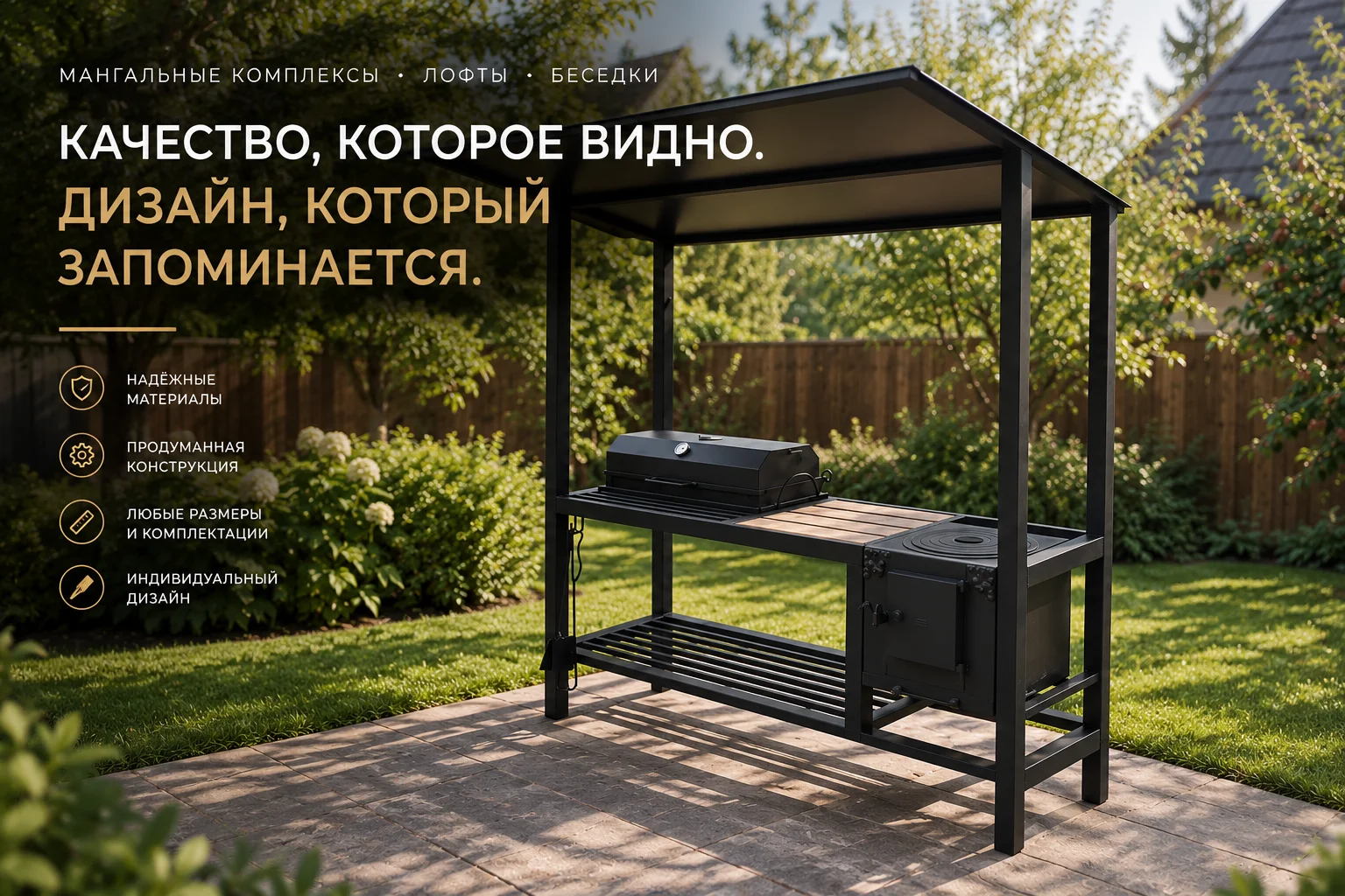 Мангал с крышей - изображение 1