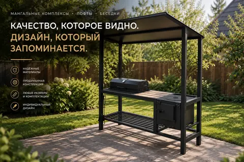 Мангал с крышей