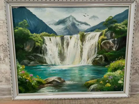 Картины маслом со световым эффектом, природа