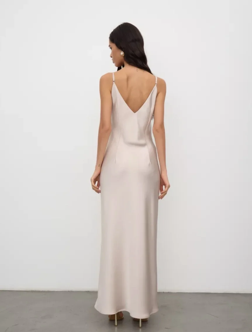 платье-комбинация вечернее атласное - миниатюра 2