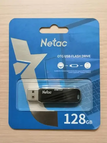 Флешка 128Gb Netac US11 black/silver USB3.0 + Type C