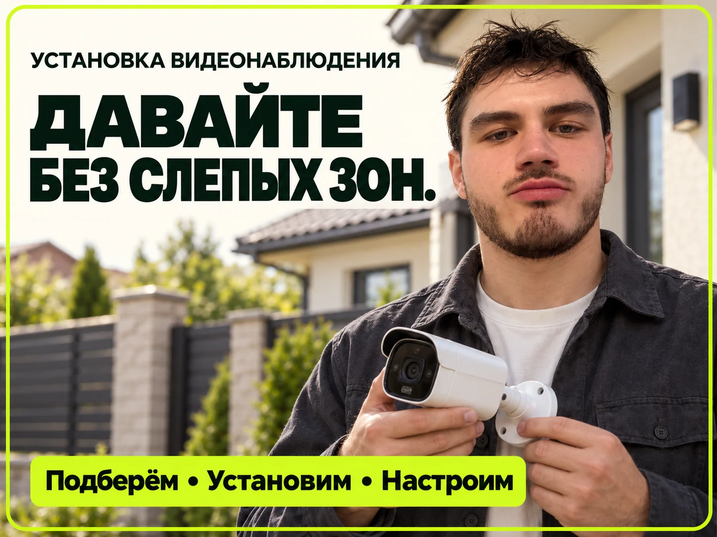 Установка видеонаблюдения для дома и бизнеса - изображение 1