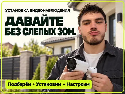Установка видеонаблюдения для дома и бизнеса