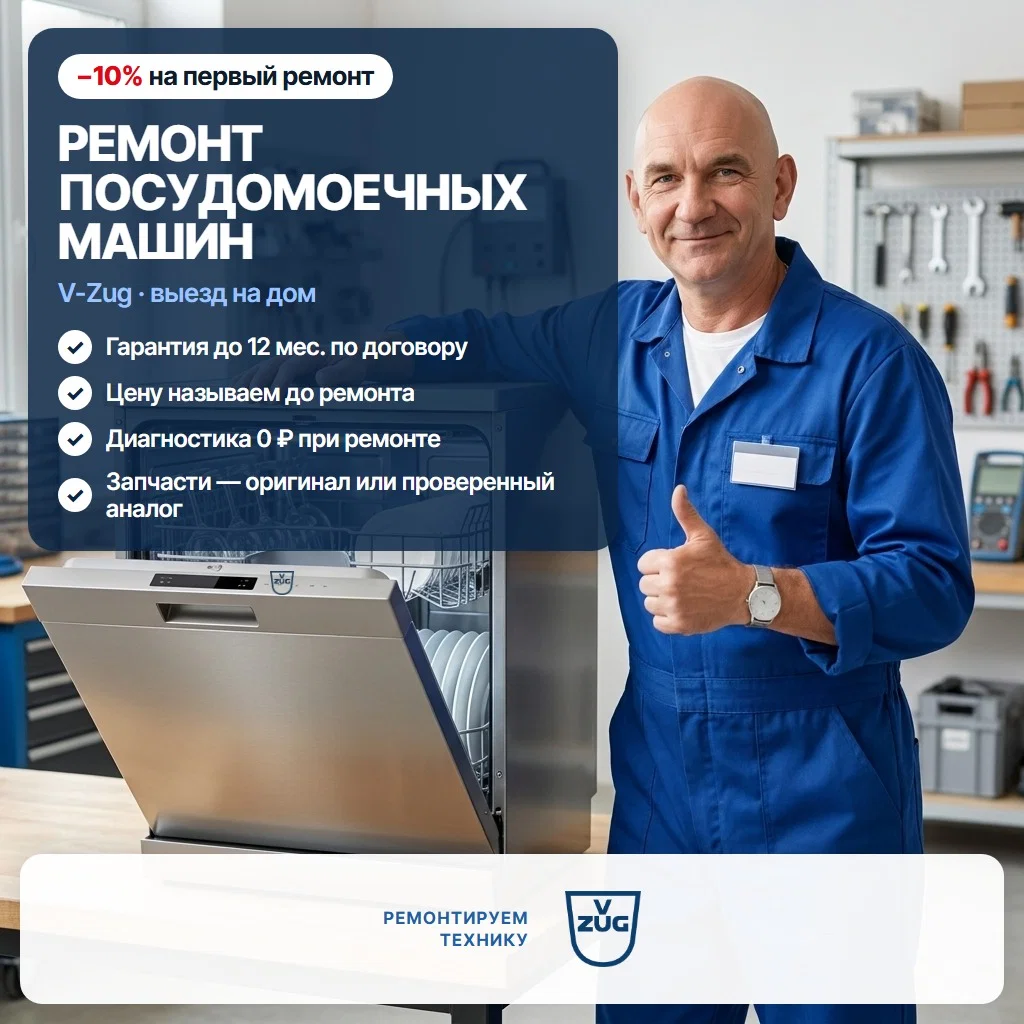 Ремонт посудомоечных машин V-Zug (Ви-Цуг) - изображение 1