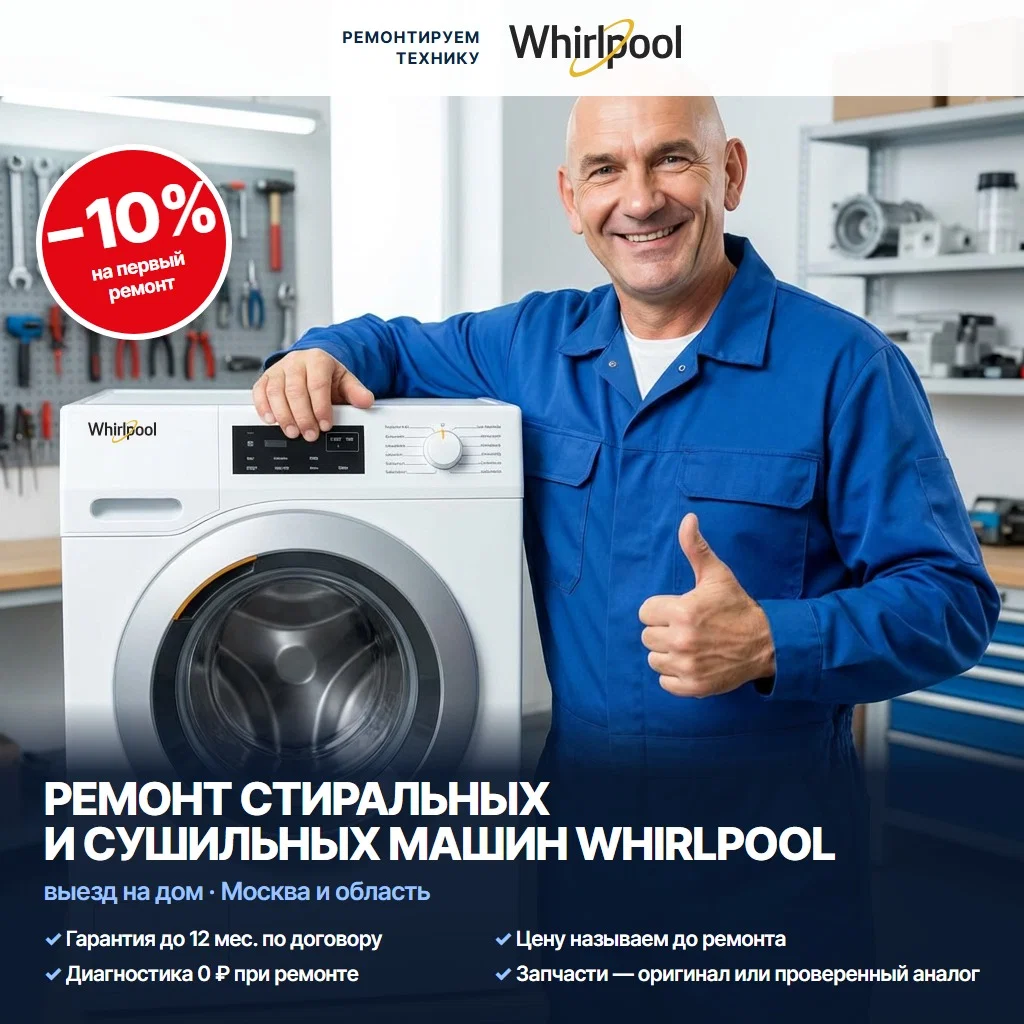 Ремонт стиральных и сушильных машин Whirlpool - изображение 1