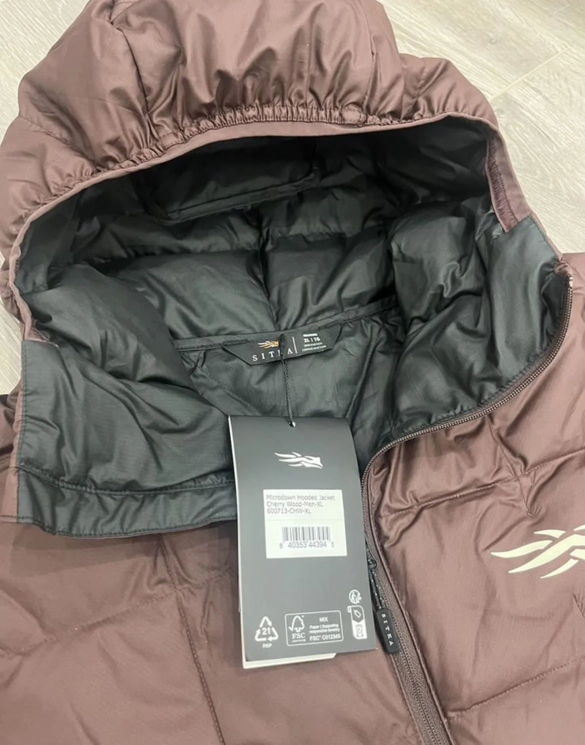 Куртка Sitka Microdown Hooded Jacket Cherry Wood - миниатюра 2