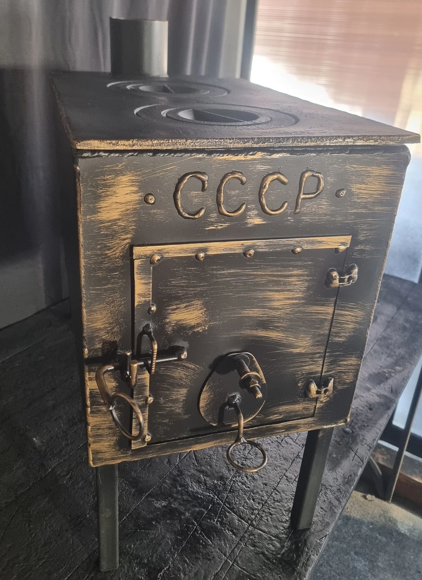 Печка буржуйка СССР, двухконфорочная - миниатюра 4