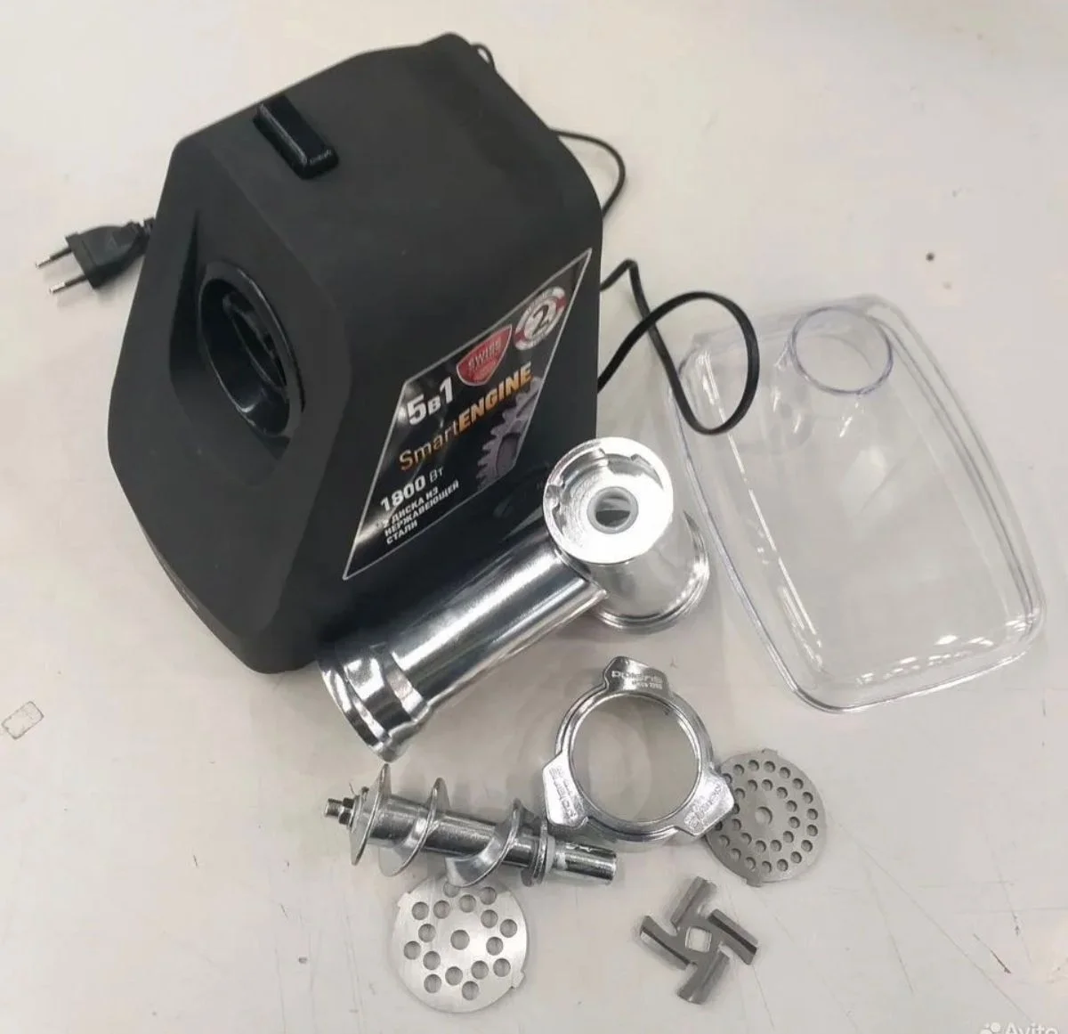Электромясорубка 5 в 1 Polaris PMG 1855 RUS (Новая - миниатюра 6