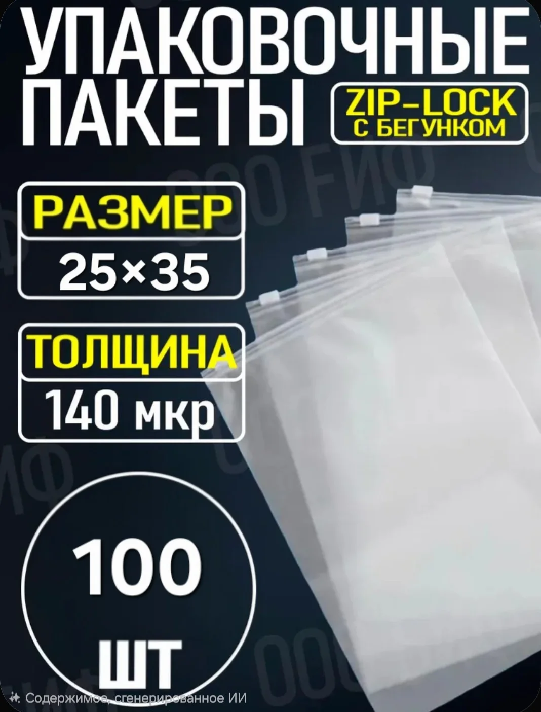 Упаковочные Зип пакеты - изображение 1