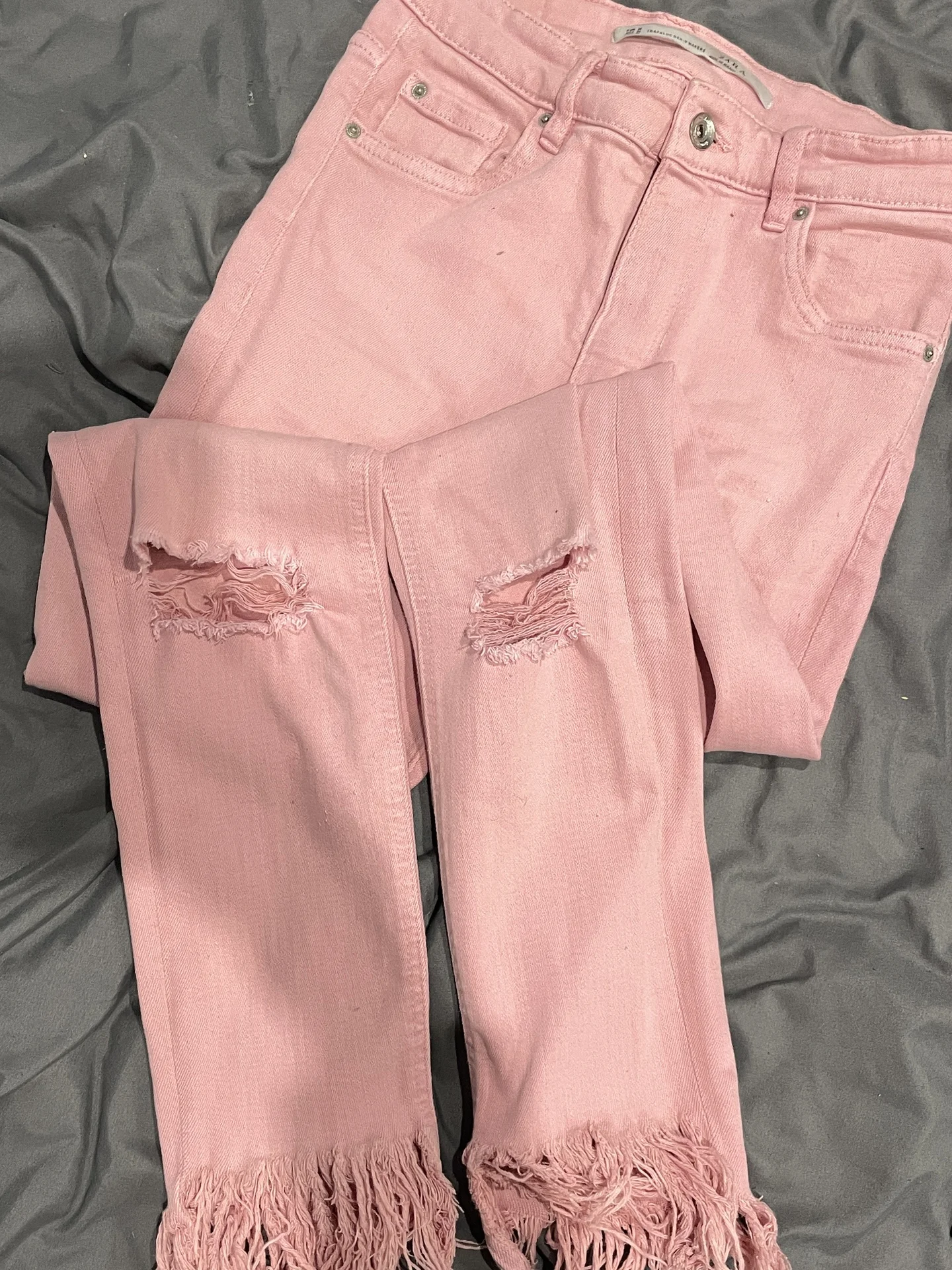 Zara рваные джинсы - миниатюра 5
