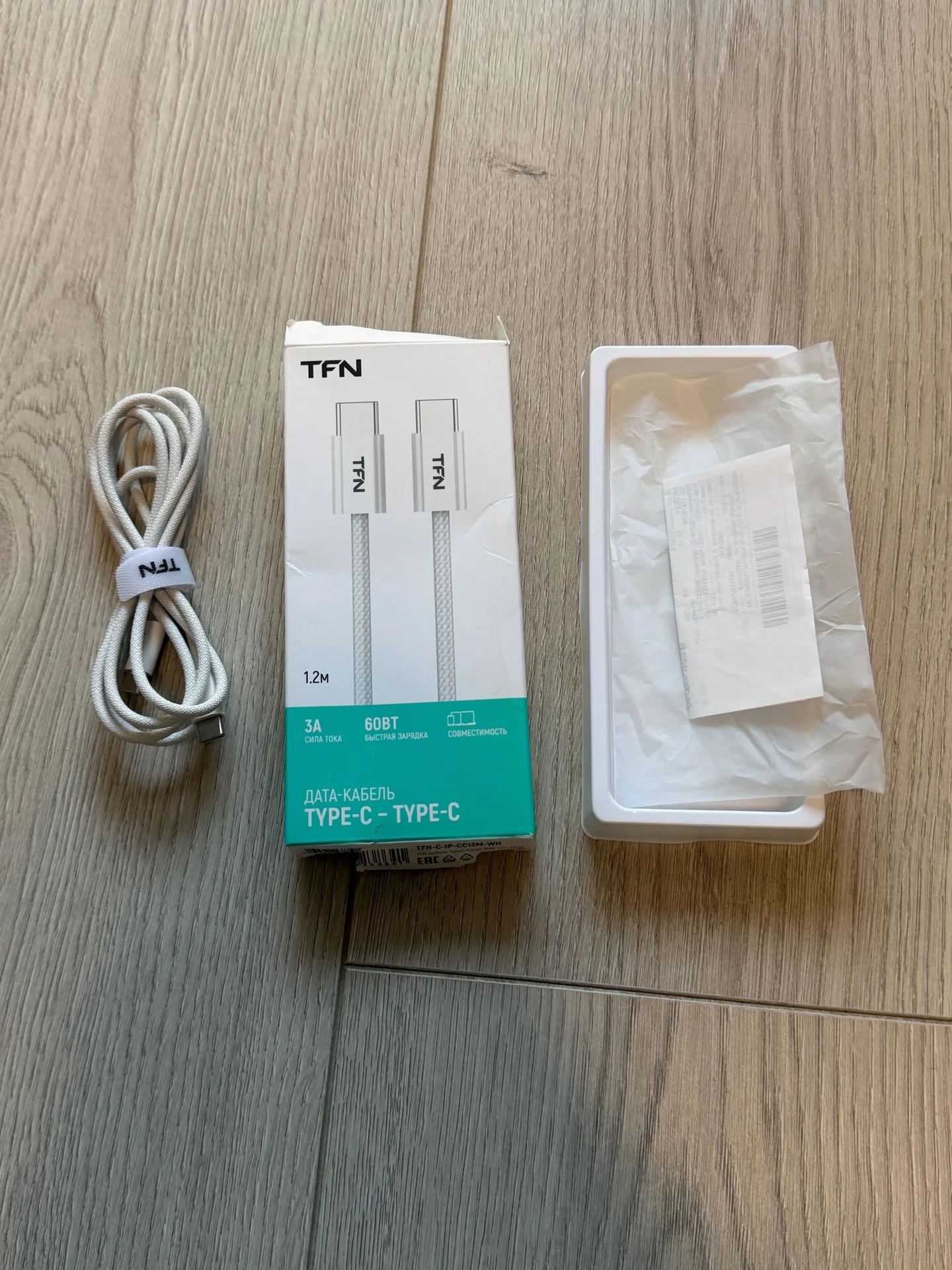 Кабель TFN Type-C - Type-C Новый - миниатюра 3