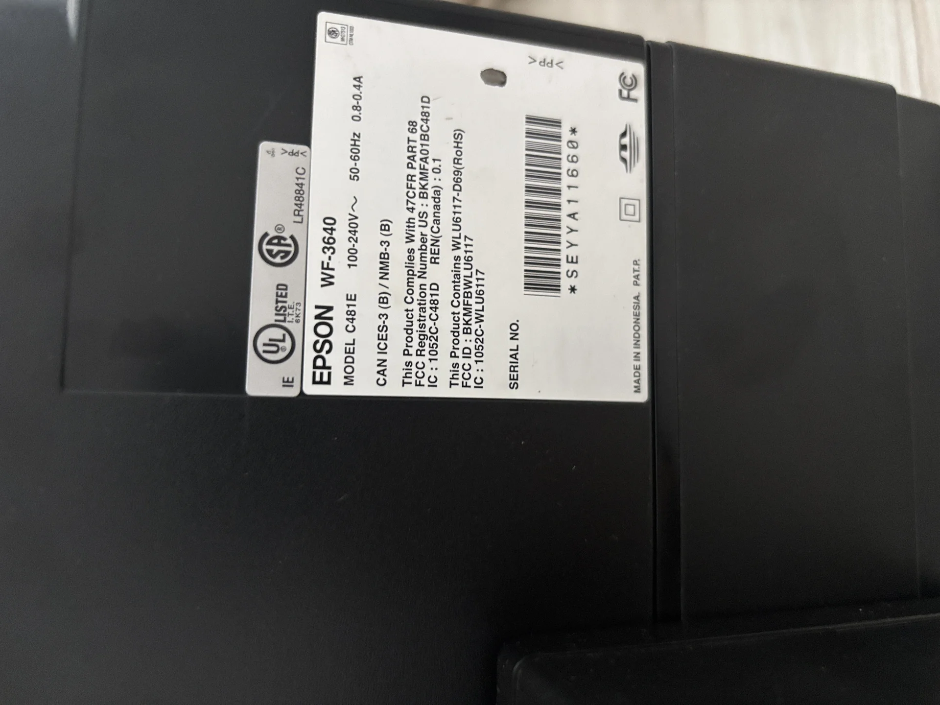 Мфу epson wf-3640 wifi снпч - миниатюра 3