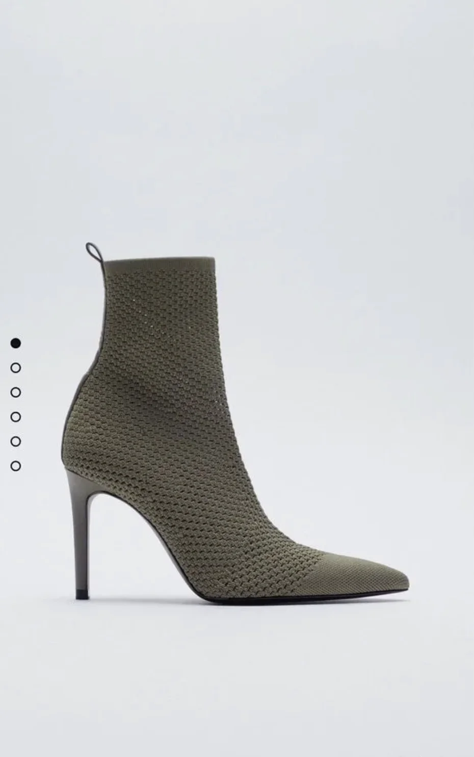 Zara ботильоны вязаные на шпильке 36 - миниатюра 4