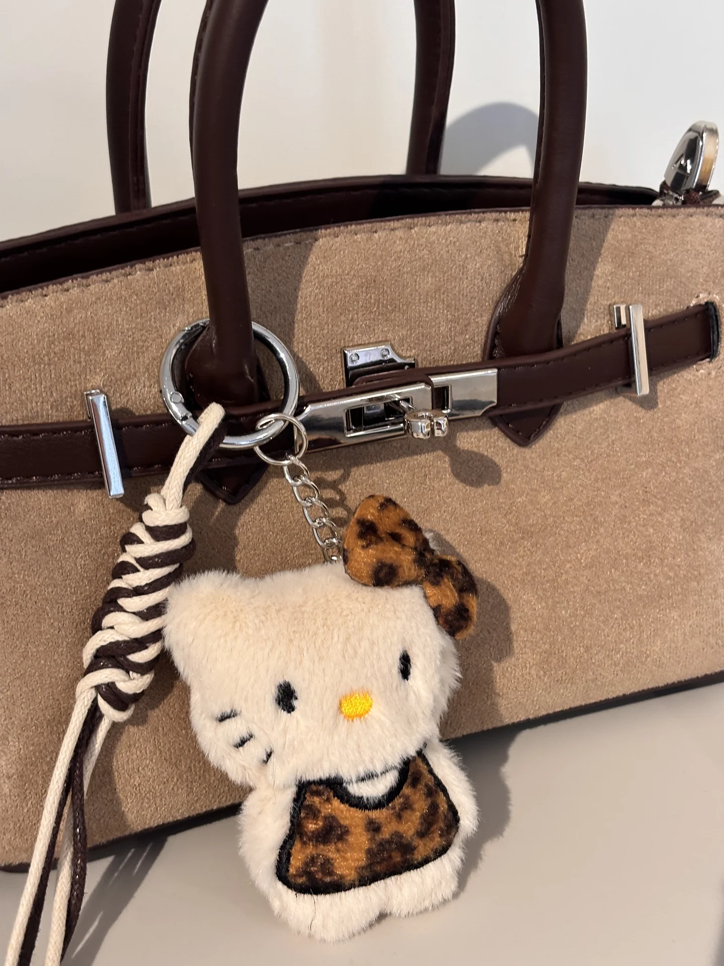 Сумка в стиле birkin коричневая кросс Боди - миниатюра 5