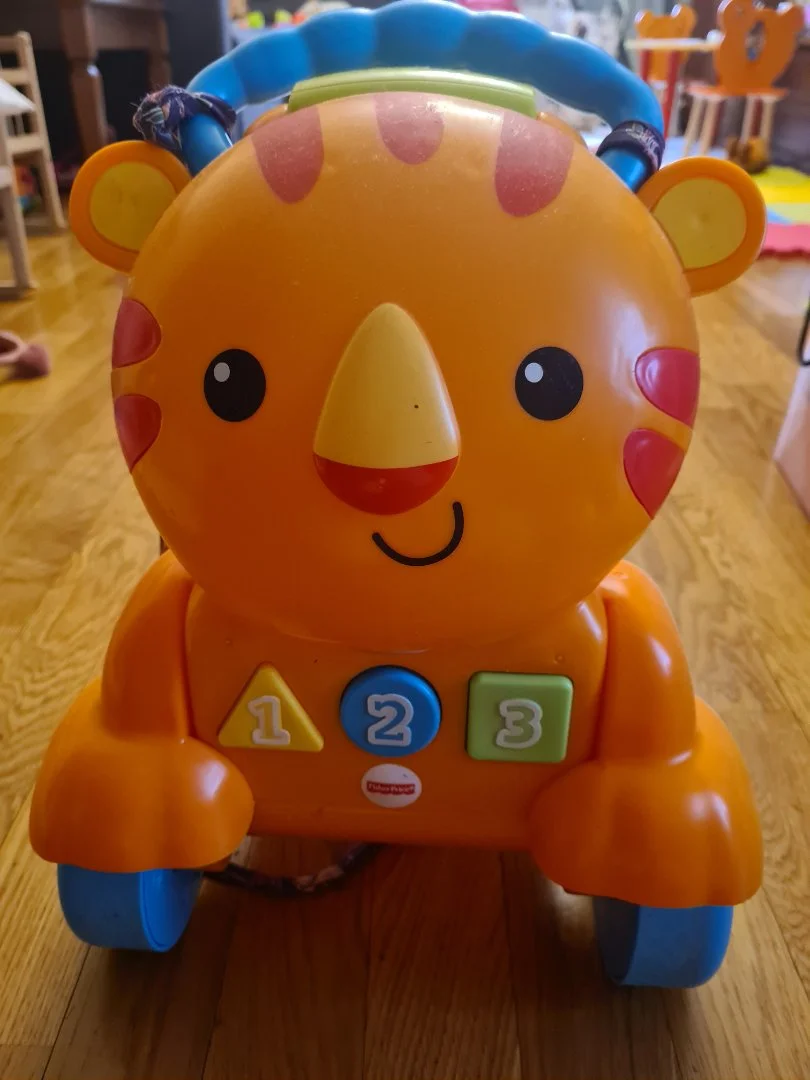 Тигренок каталка- ходунки fisher price - миниатюра 2
