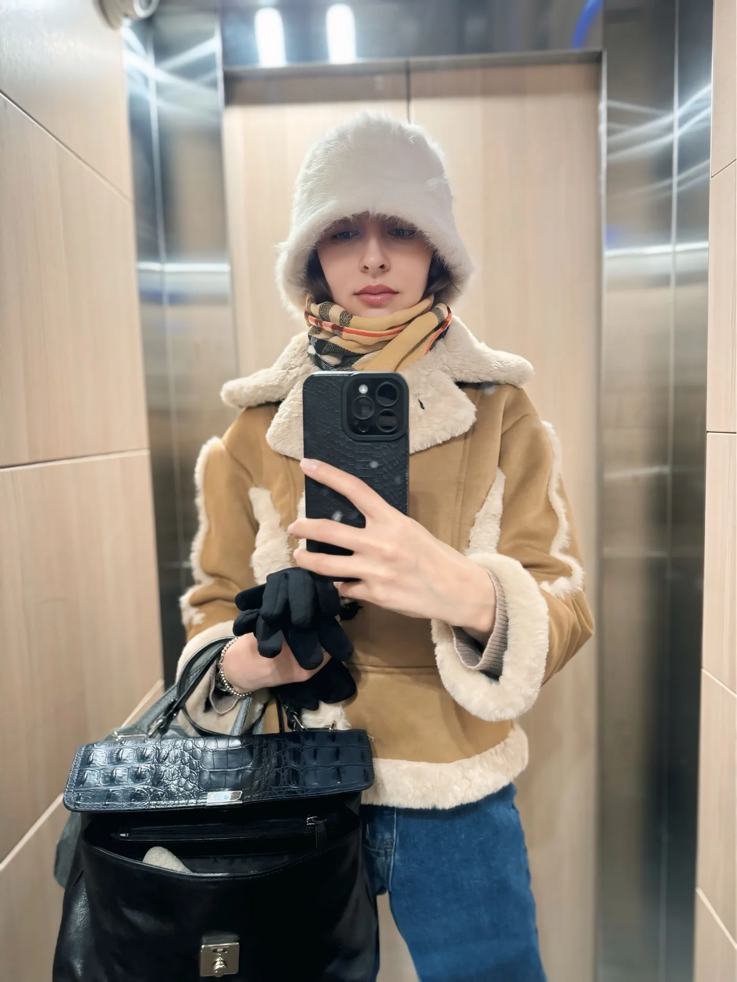 Дубленка косуха авиатор женская - изображение 1