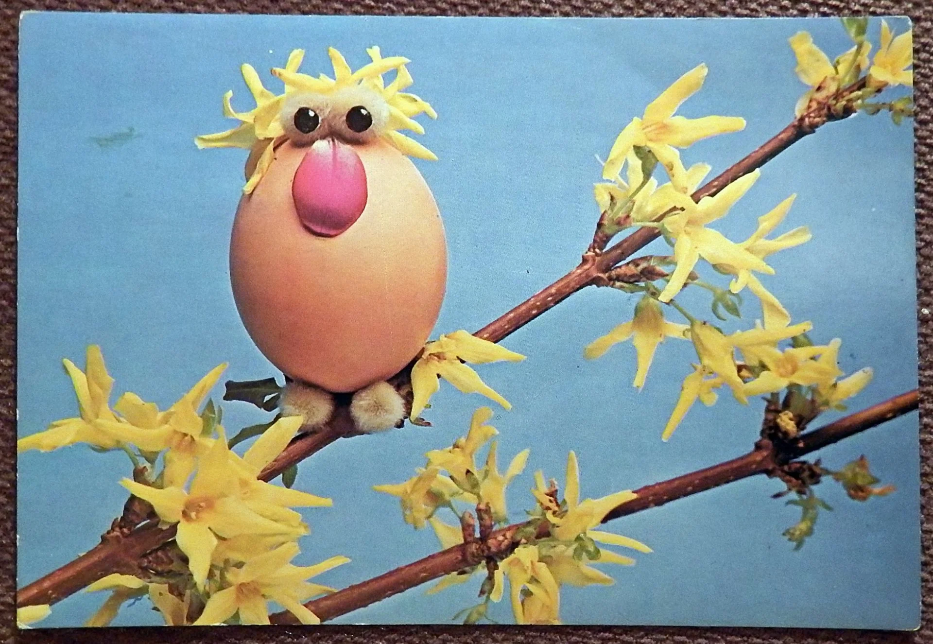 Открытка. С праздником Пасхи. Пасха. Венгрия. 1980-е годы