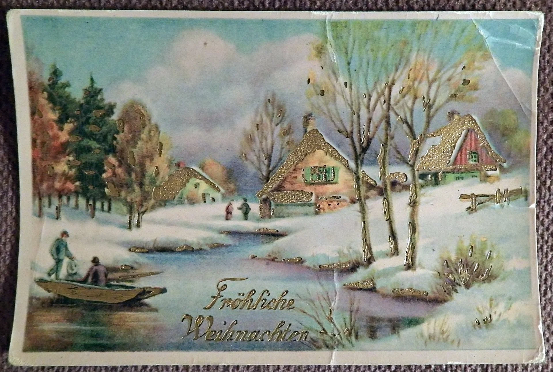 Антикварная открытка. Рождество. Счастливого Рождества. Германия. - изображение 1