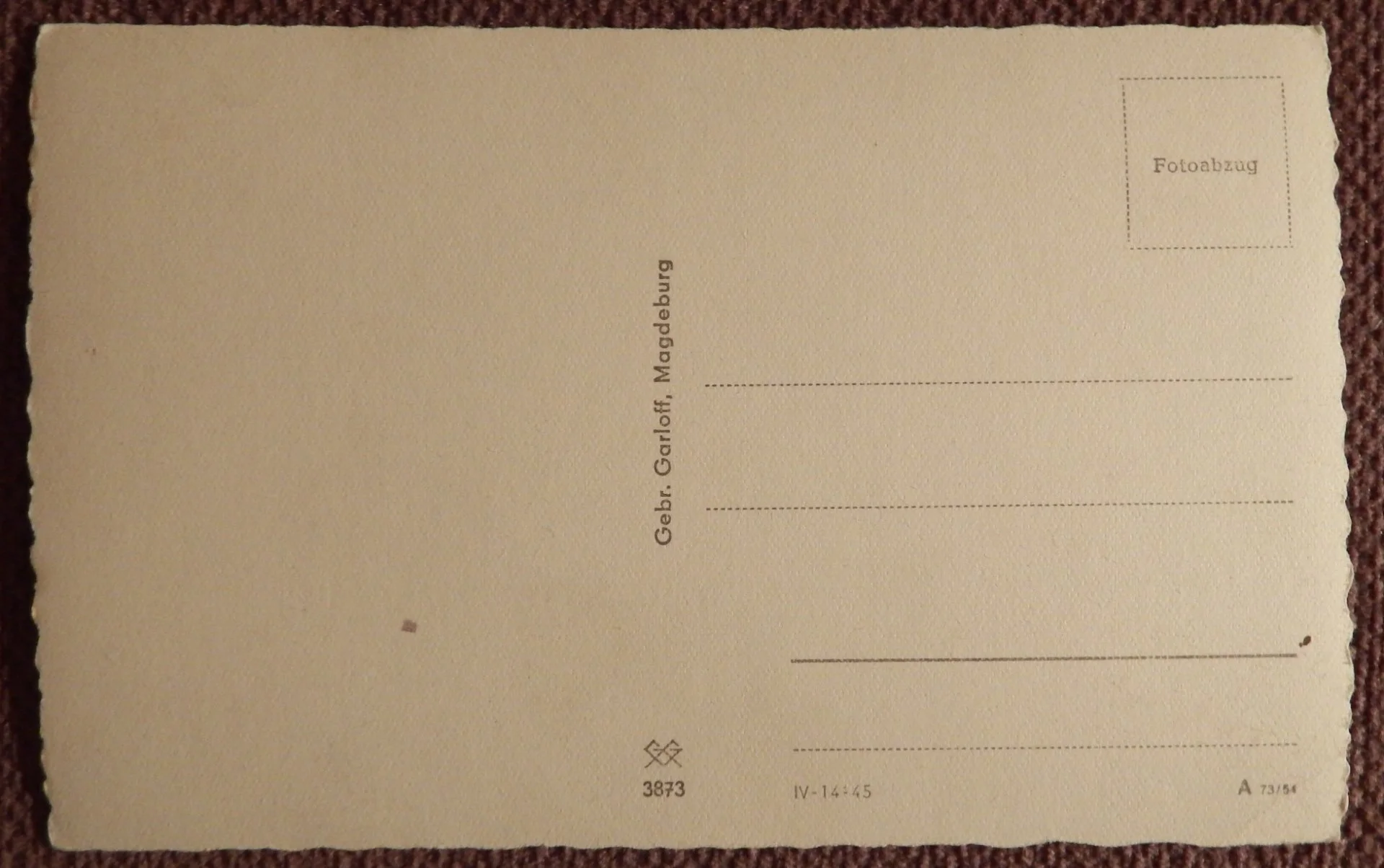 Открытка. Две девочки. Дети. Германия. 1940-е годы - миниатюра 2