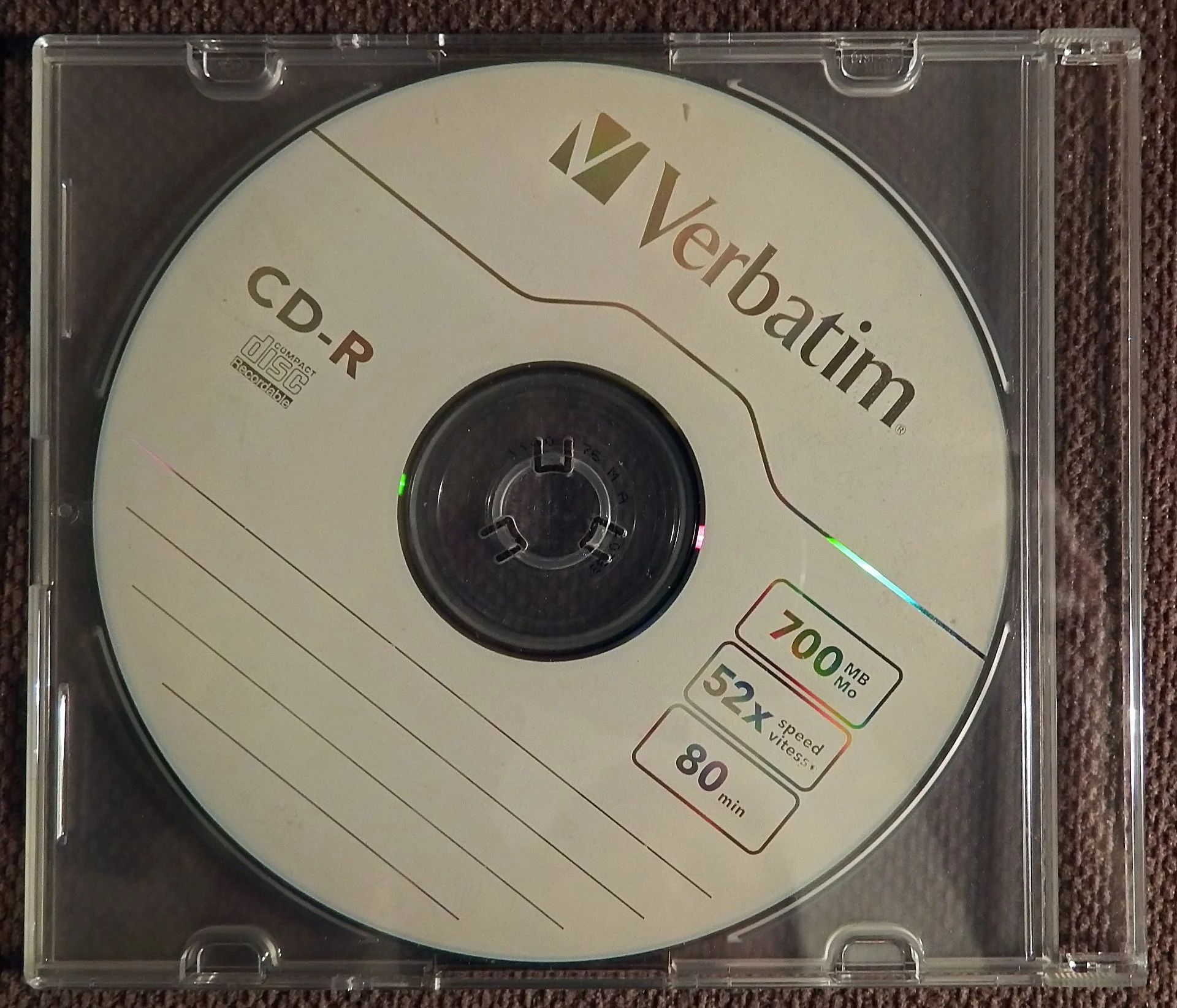 Диск Verbatim CD-R 52 х 700 Mb - изображение 1