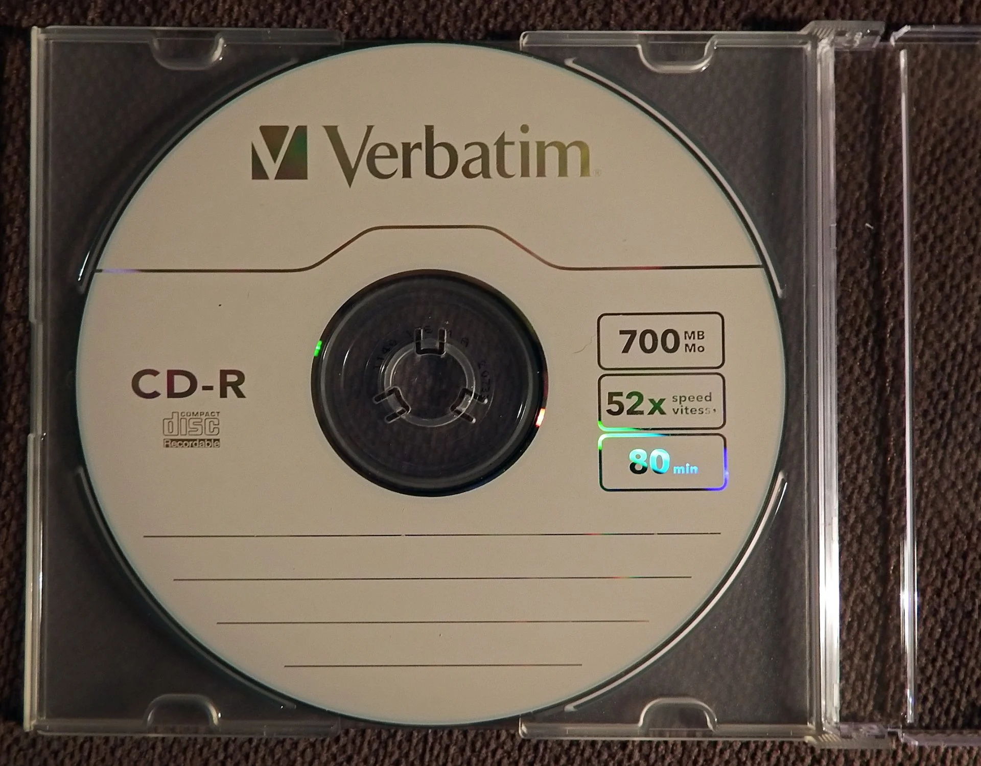 Диск Verbatim CD-R 52 х 700 Mb - миниатюра 2