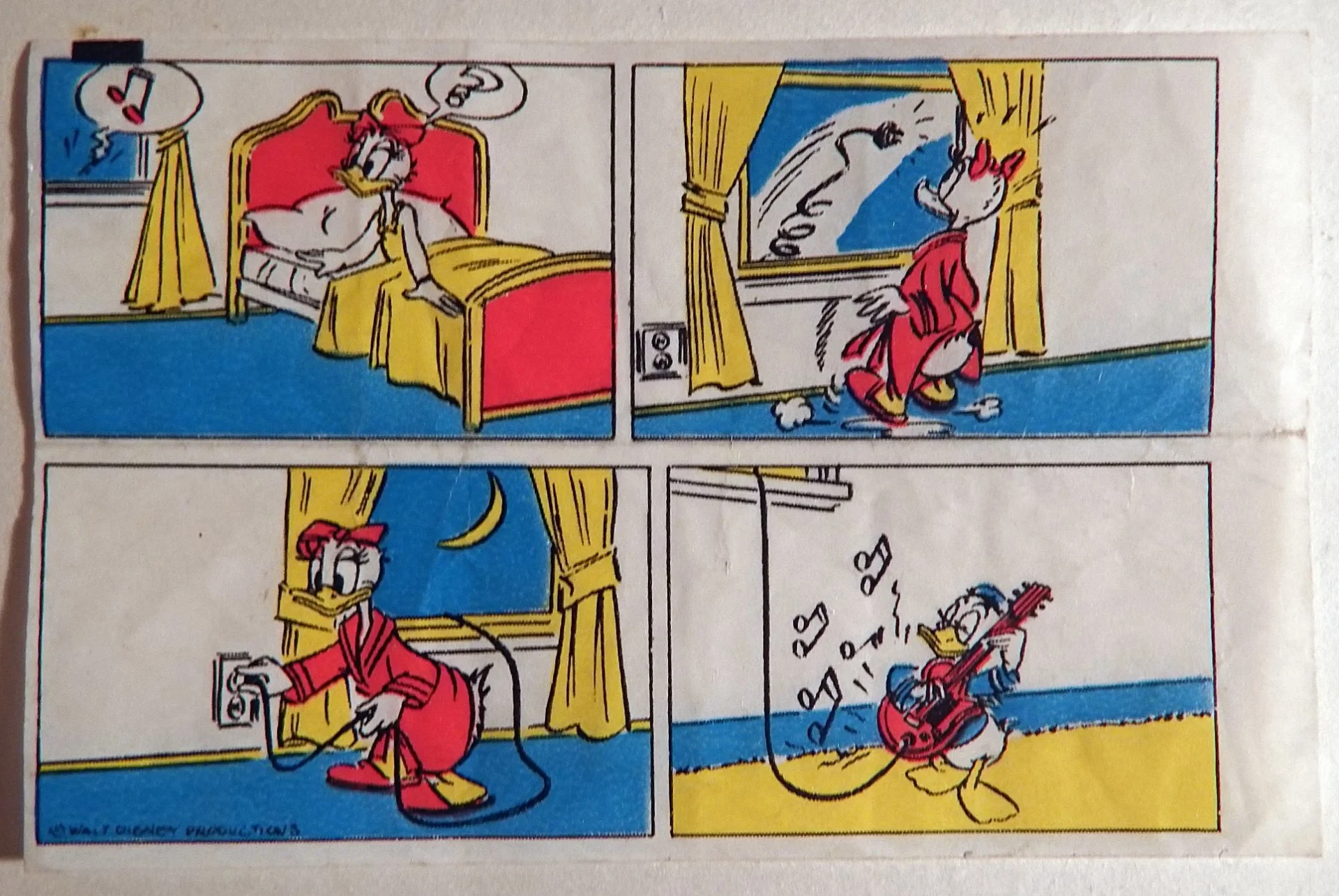 Вкладыш от жевательной резинки Donald. Дональд. Дисней. Дональд Дак. 1980-е годы - изображение 1