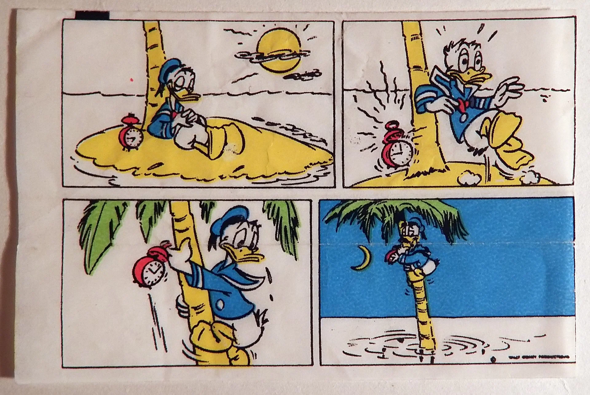 Вкладыш от жевательной резинки Donald. Дональд. Дисней. Дональд Дак. № 2. 1980-е годы - изображение 1