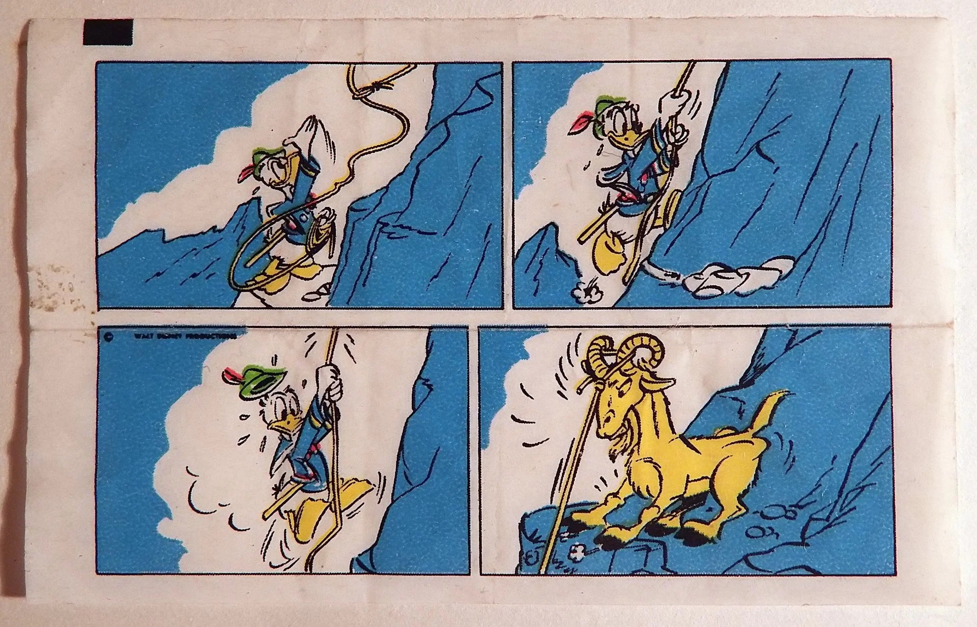 Вкладыш от жевательной резинки Donald. Дональд. Дисней. Дональд Дак. № 3. 1980-е годы